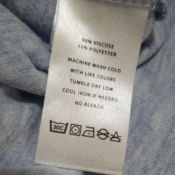 Lilla P Blue Asymmetrical Tank Top - Picture 5 of 5